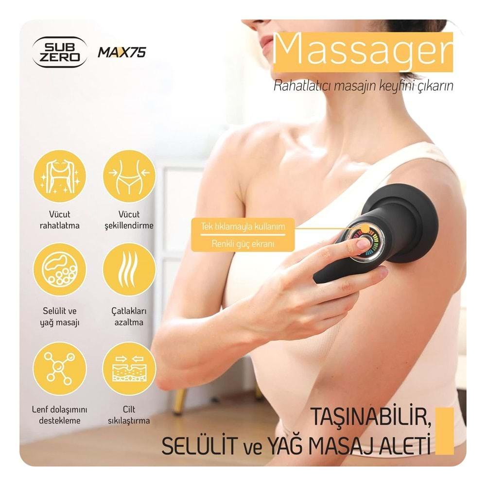 Subzero MAX75 Taşınabilir Vücut Şekillendirme Makinesi Yağ Yakma Ve Masaj Aleti
