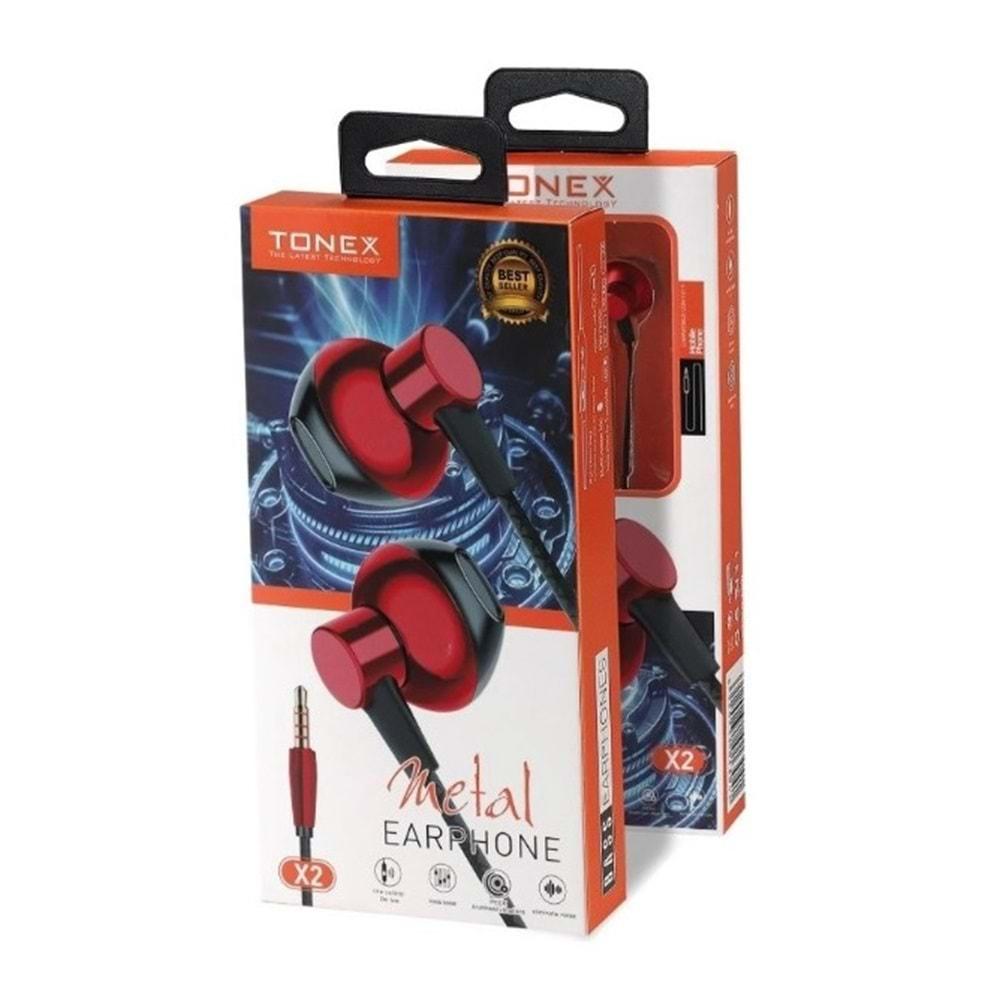 Tonex X2 Süper Bass Metal 3.5mm Kulaklık Süper Ses Kalitesi
