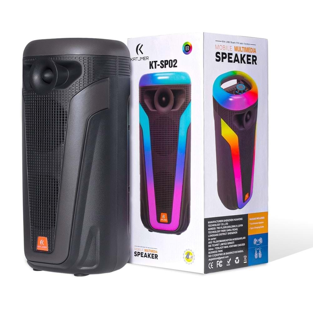 Katjmer KT-SP02 Rgb Usb/Bt Müzik Kutusu