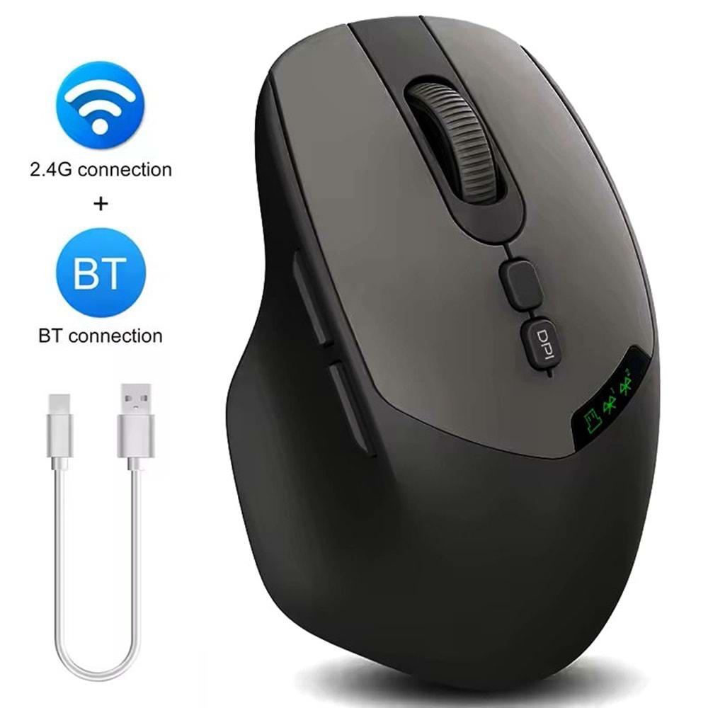 Jedel WD155 Siyah Kablosuz + Bluetooth USB Mouse