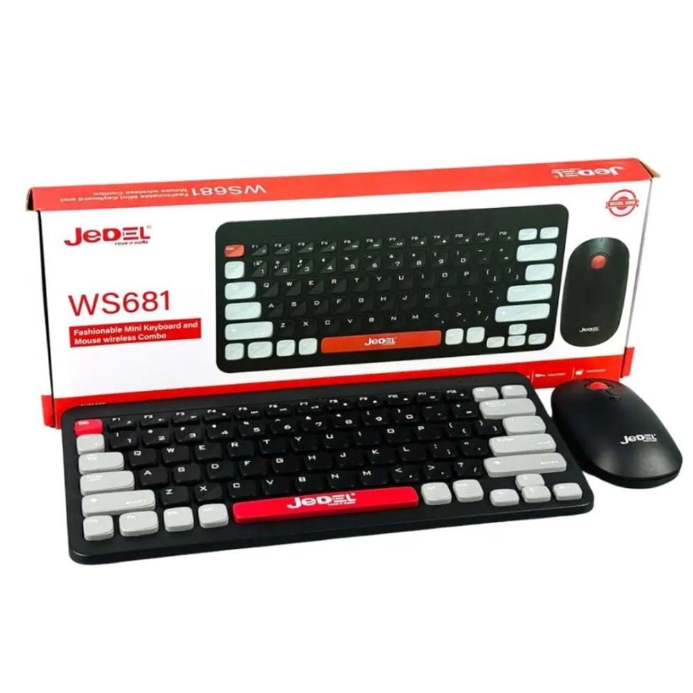 Jedel WS681B BT Kablosuz ve Bluetooth Klavye Mouse Set