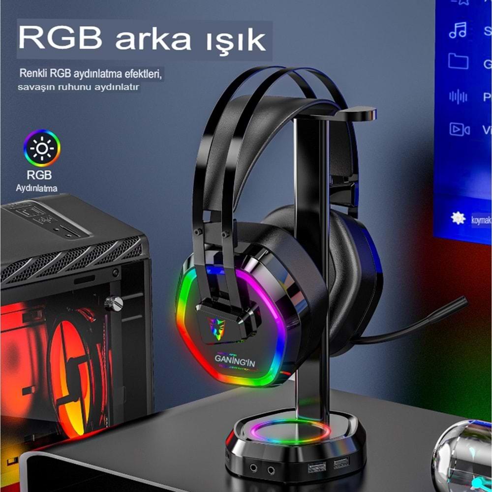 Yk Design G608 Profesyonel Headset Pro 7.1 Usb Girişli Rgb Gaming Oyuncu Kulaklığı