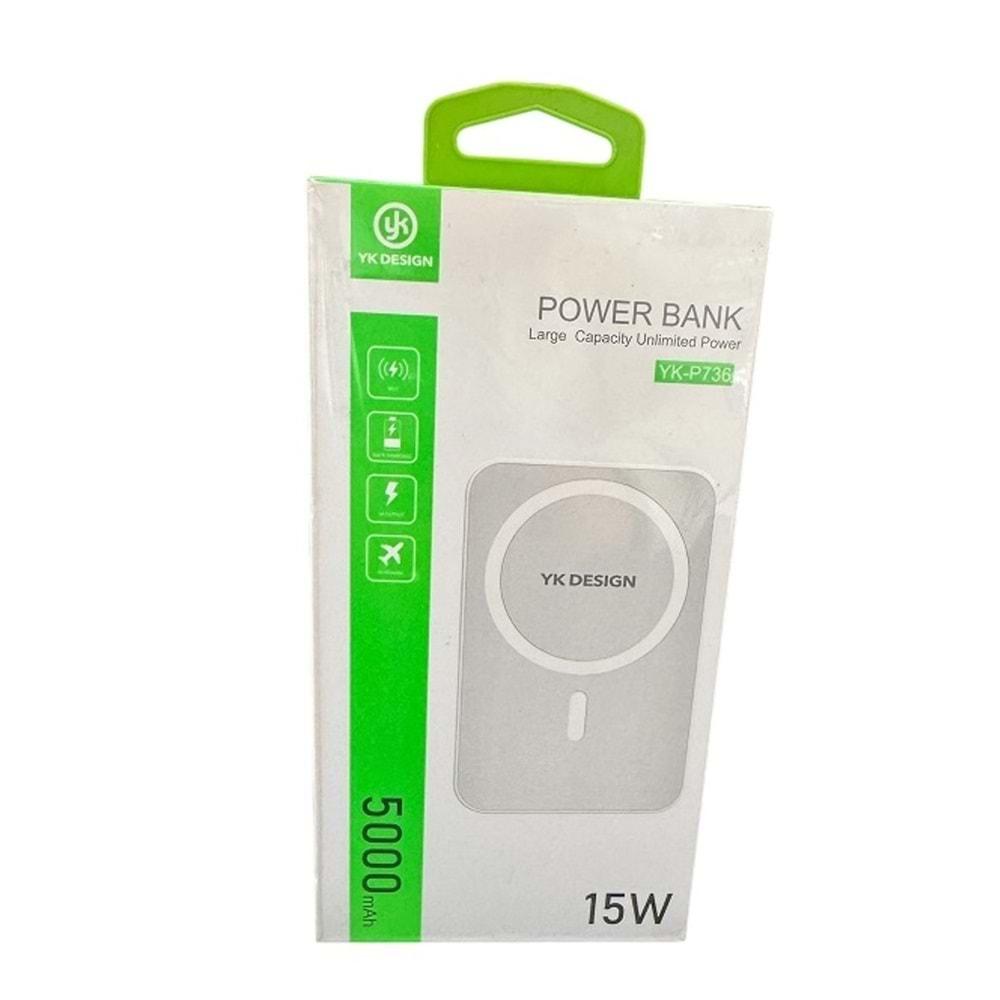 YK Desıgn YK-P736 5.000 Mah Magsafe Powerbank