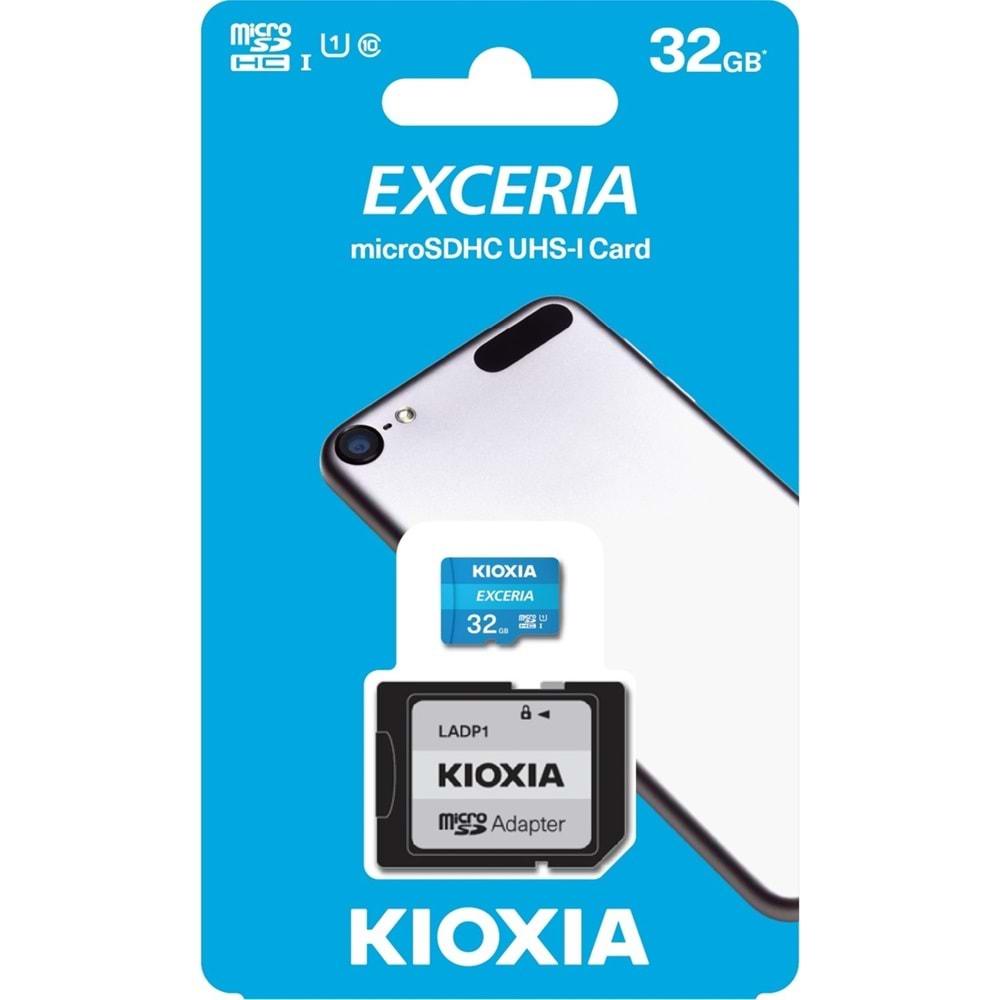 KIOXIA 32GB EXCERIA MICRO SDHC UHS-1 C10 100MB/sn