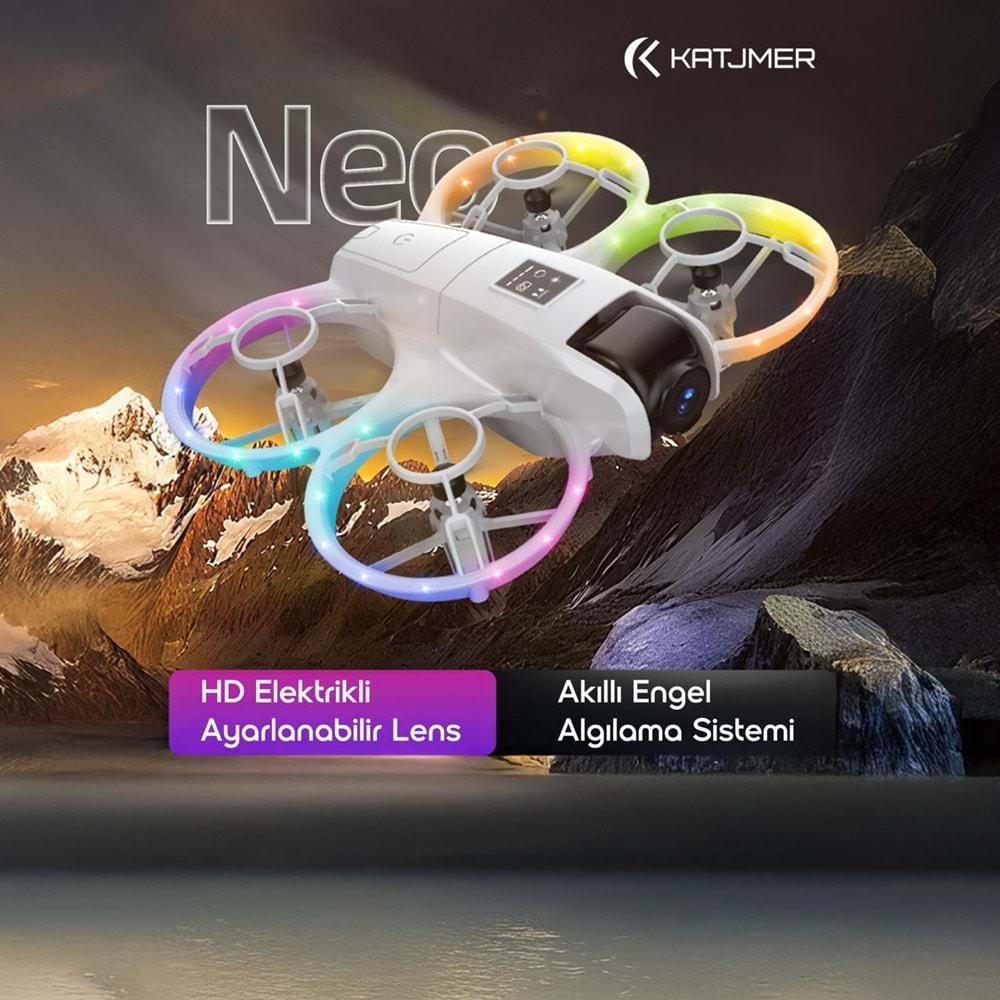Katjmer Neo Mini Fly 300K 4 Yönlü Engel Önleme+Optik Akış Hover+3D Taklalar Super Drone (2batarya)