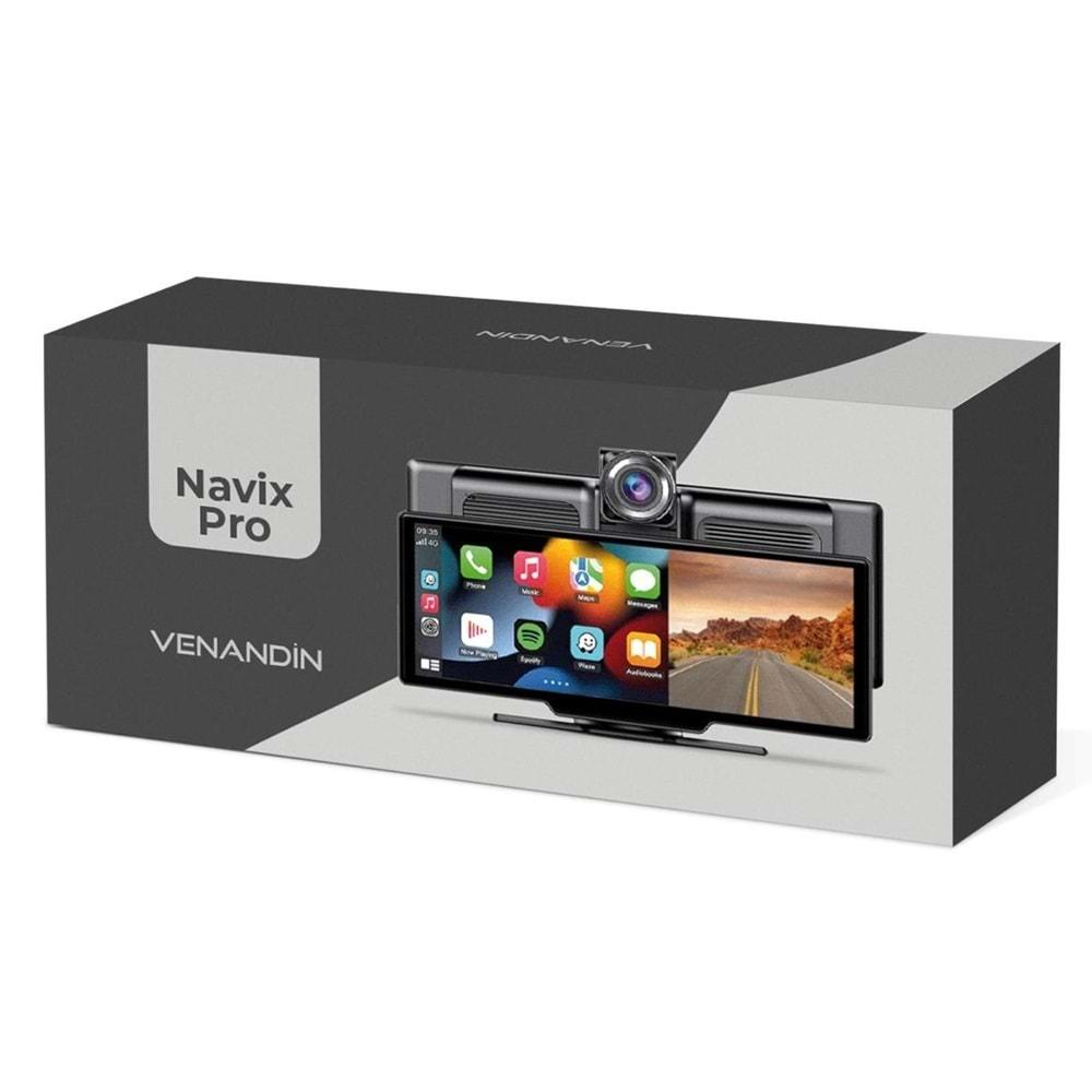 Venandin Navixpro 10,26 inç IPS HD Taşınabilir Monitör, Kablosuz Carplay Ekranı, Kablosuz Android Auto Araç Ekranı, Evrensel Multimedya Araç Stereo Sistemi