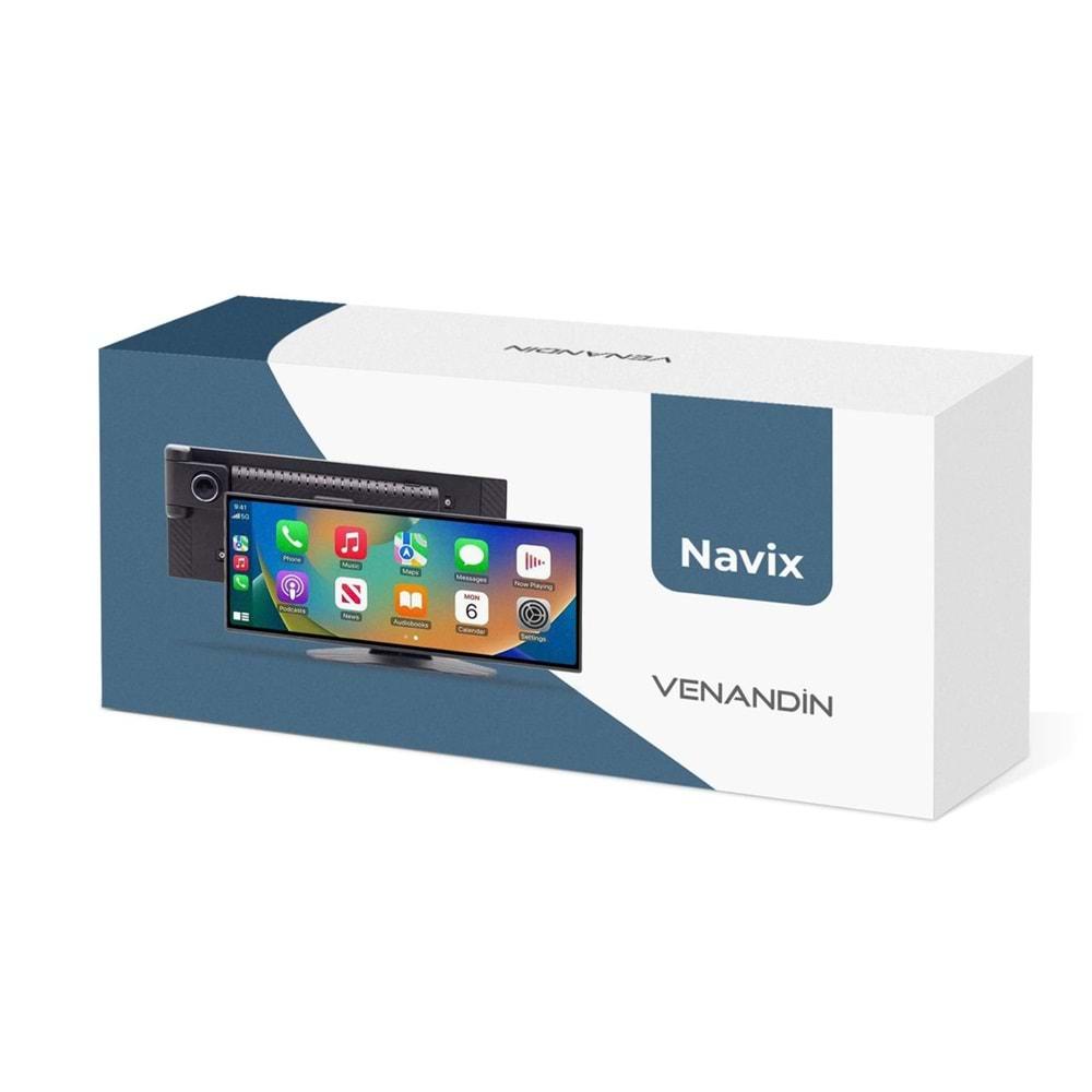 Venandin Navix 10,26 inç IPS HD Taşınabilir Monitör, Kablosuz Carplay Ekranı, Kablosuz Android Auto Araç Ekranı, Evrensel Multimedya Araç Stereo Sistemi