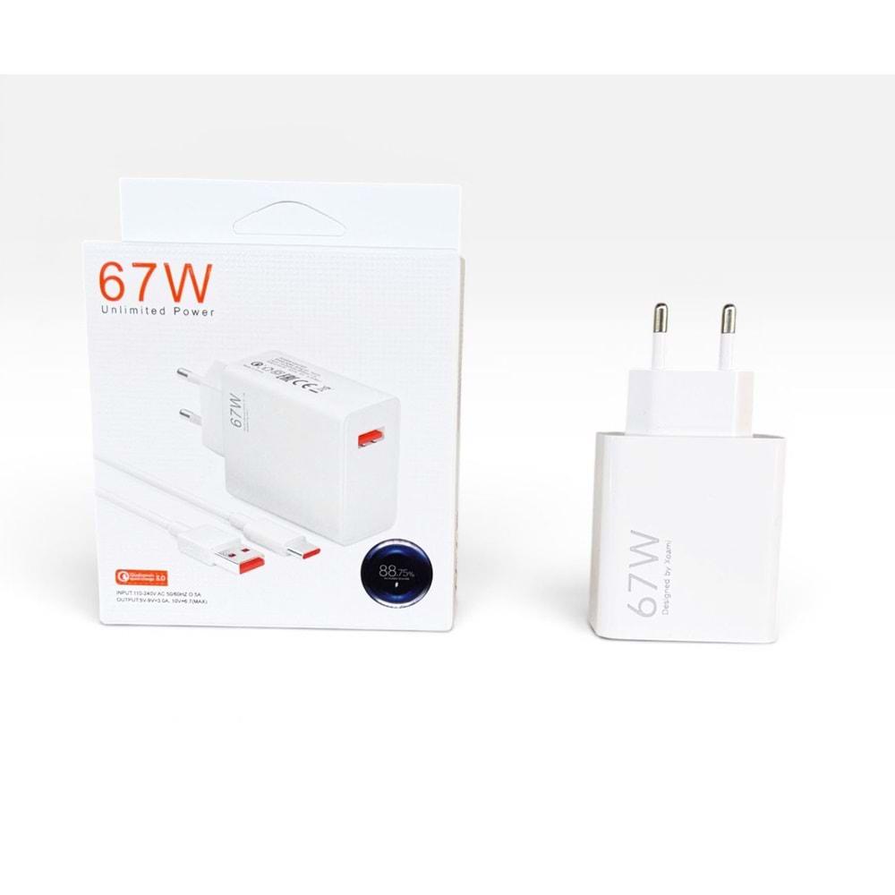 Wİ 67W Type-c Saliseli Turbo Şarj Aleti
