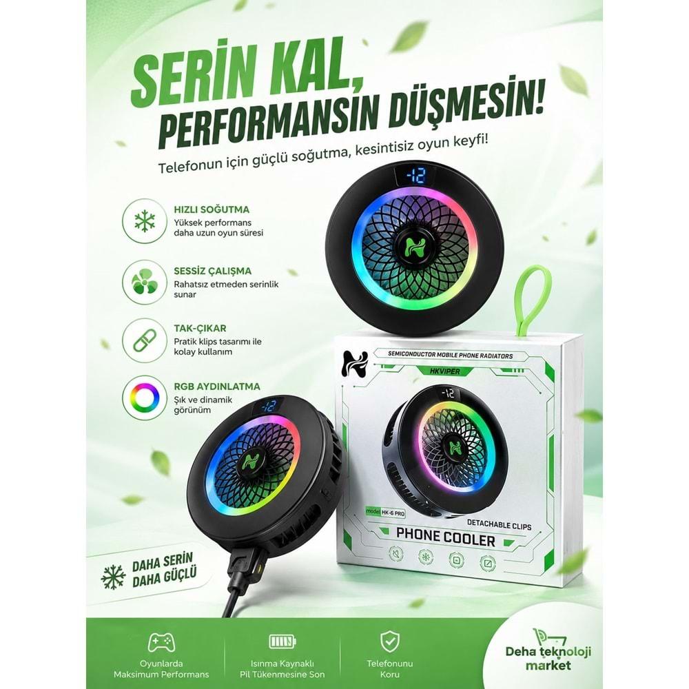 Novalink HK6 PRO Telefon Buz Soğutucu Fan