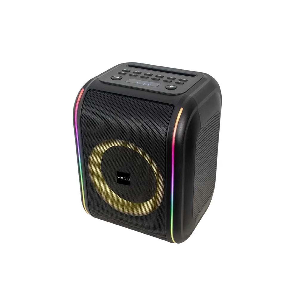 HEPU HP-988 Titan Series Taşınabilir Bluetooth Hoparlör – 8” Hoparlör, RMS 30W, Extra Bass, TWS Destekli