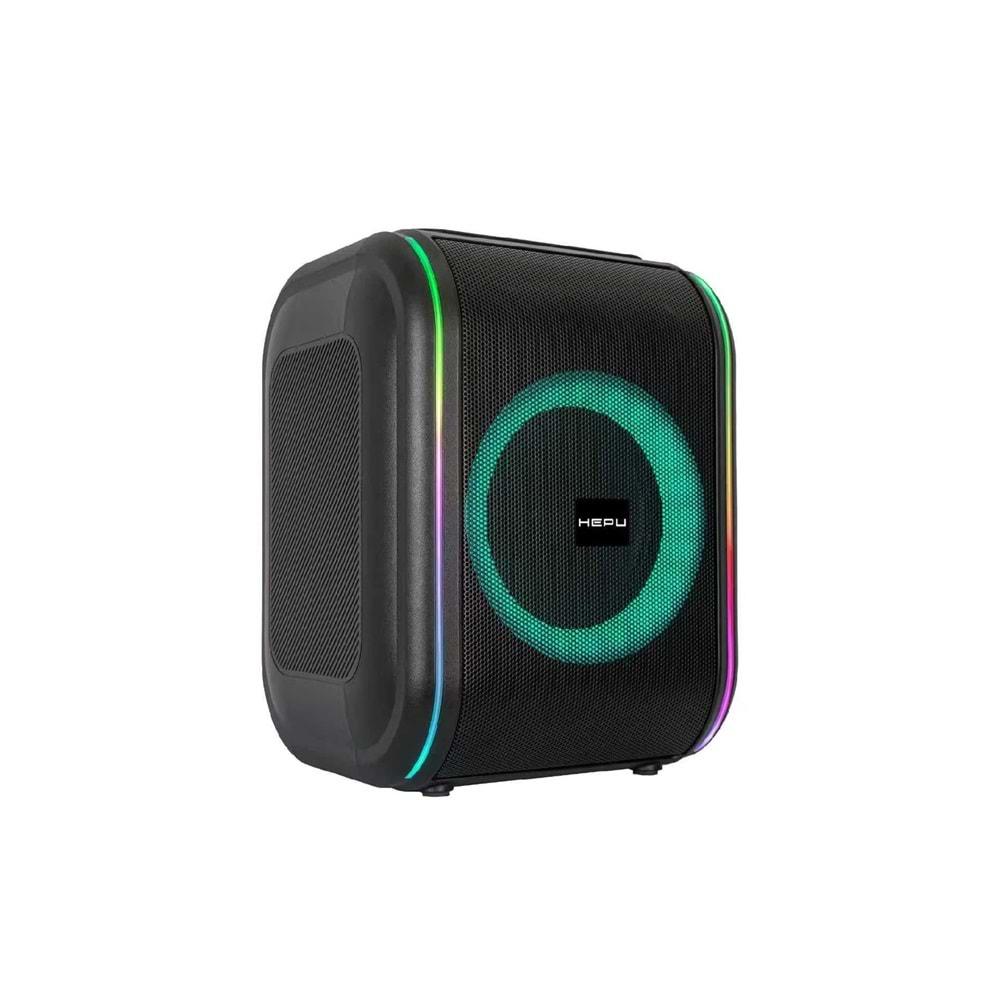 HEPU HP-988 Titan Series Taşınabilir Bluetooth Hoparlör – 8” Hoparlör, RMS 30W, Extra Bass, TWS Destekli