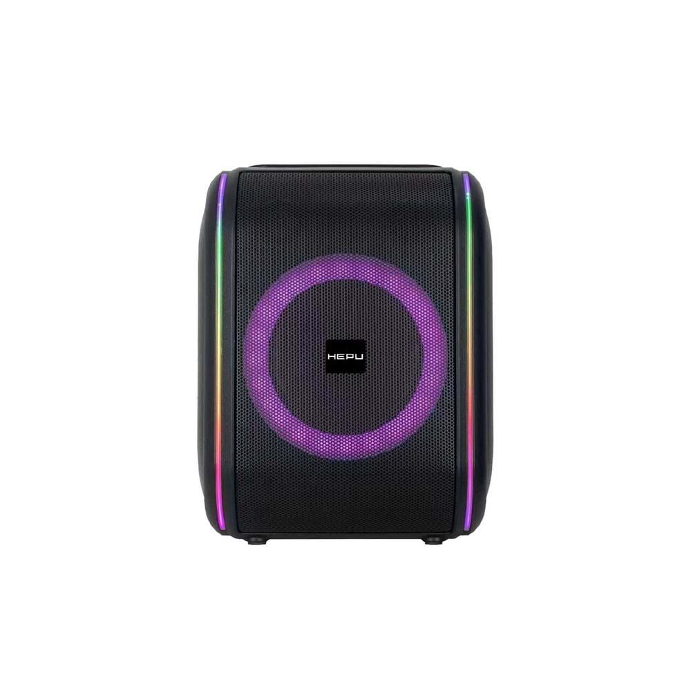 HEPU HP-988 Titan Series Taşınabilir Bluetooth Hoparlör – 8” Hoparlör, RMS 30W, Extra Bass, TWS Destekli