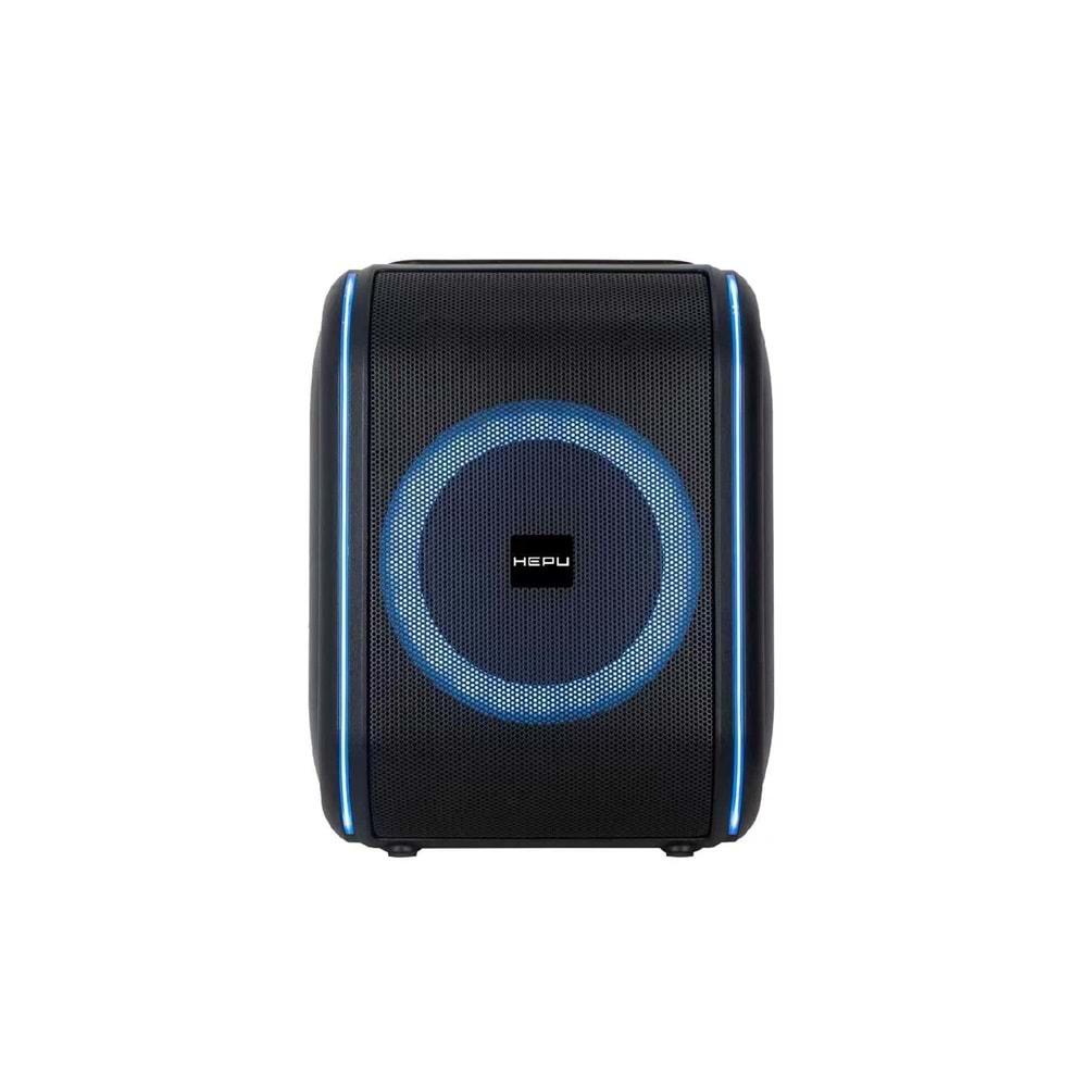 HEPU HP-988 Titan Series Taşınabilir Bluetooth Hoparlör – 8” Hoparlör, RMS 30W, Extra Bass, TWS Destekli