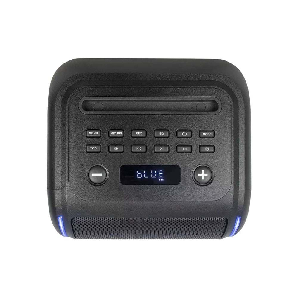 HEPU HP-988 Titan Series Taşınabilir Bluetooth Hoparlör – 8” Hoparlör, RMS 30W, Extra Bass, TWS Destekli