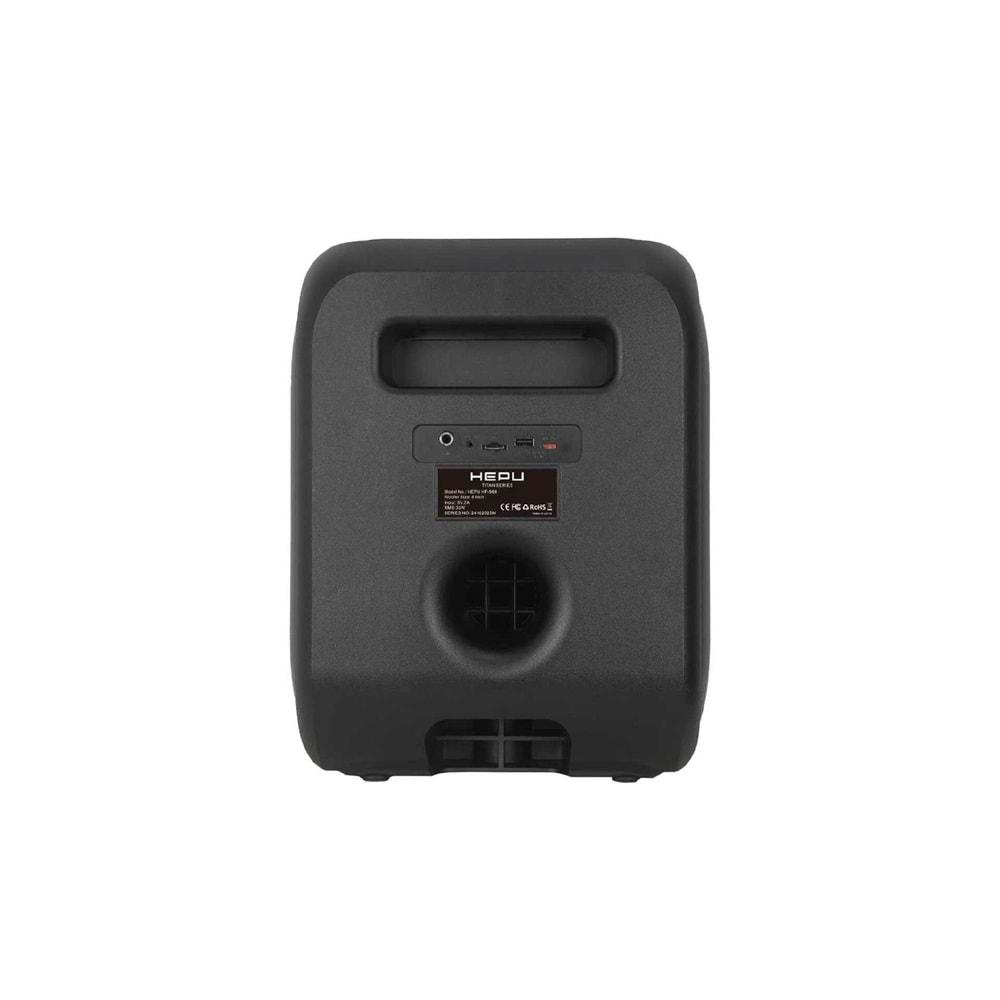 HEPU HP-988 Titan Series Taşınabilir Bluetooth Hoparlör – 8” Hoparlör, RMS 30W, Extra Bass, TWS Destekli