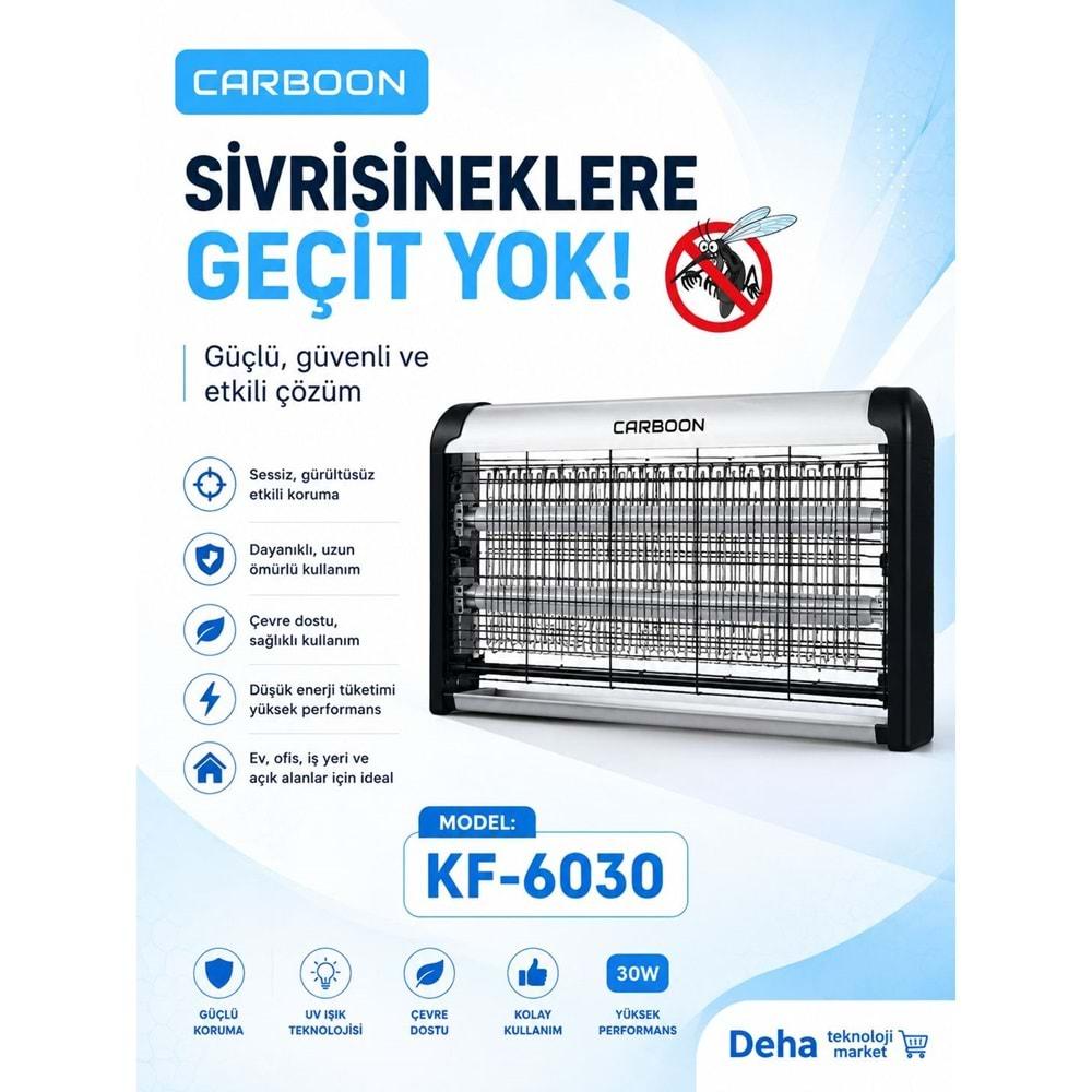 Carboon KF-6030 30W Elektrikli Sinek Öldürücü Cihaz Cız Lamba Mor Işık