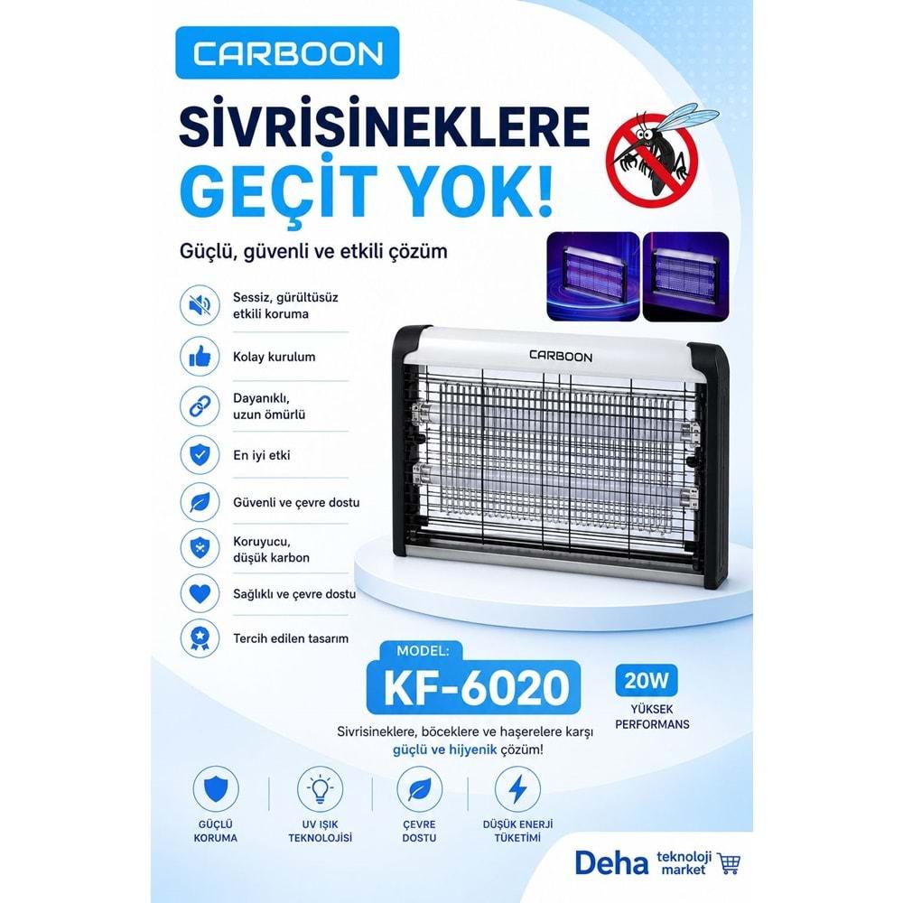 Carboon KF-6020 20W Elektrikli Sinek Öldürücü Cihaz Cız Lamba Mor Işık