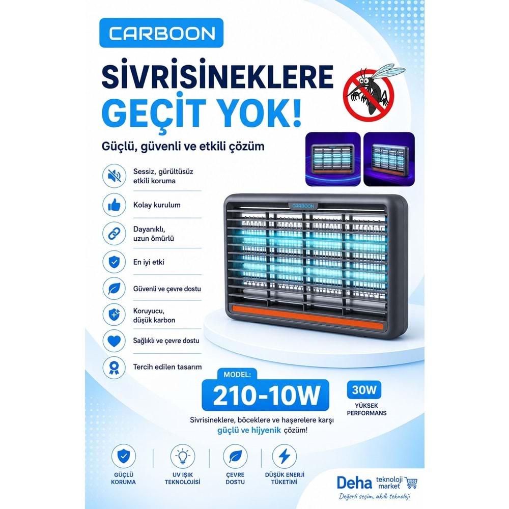 Carboon 210-10W 30W Elektrikli Sinek Öldürücü Cihaz Cız Lamba Mor Işık