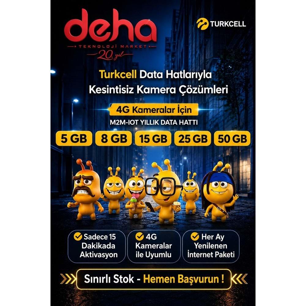 Turkcell Sim Kart 25GB Kameralar İçin (M2M-IOT) 1Yıllık Paket fiyat (İnternet olmayan yerlerdeki sim kartlı kameralar için)