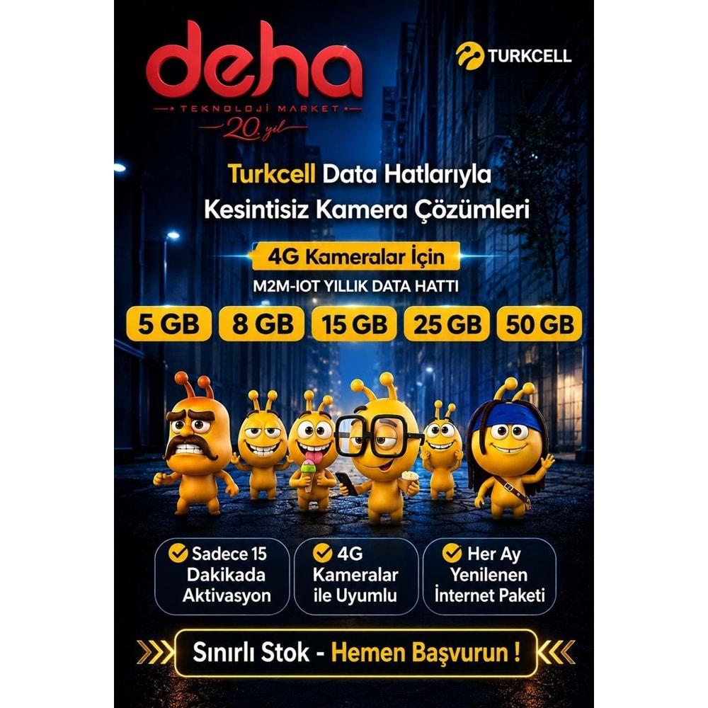 Turkcell Sim Kart 15GB Kameralar İçin (M2M-IOT) 1Yıllık Paket fiyat (İnternet olmayan yerlerdeki sim kartlı kameralar için)