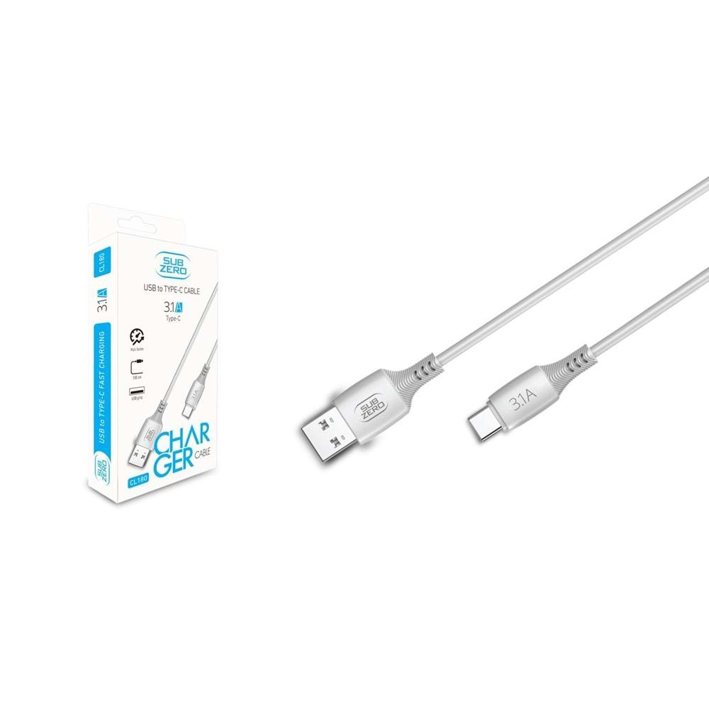 Subzero CL180 Type-C 1mt. 3.1A Hızlı Şarj Kablosu