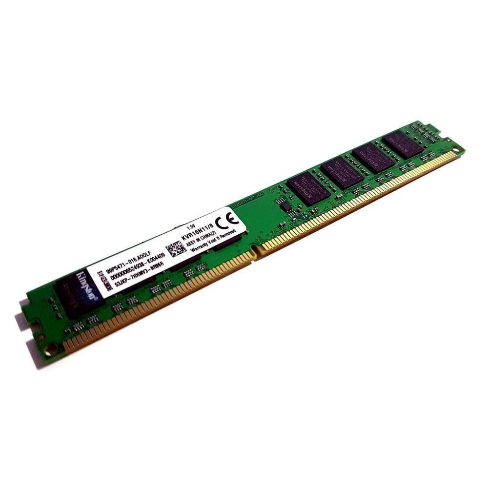Kingston 8 GB DDR3 1600 Mhz PC3-12800 Masaüstü PC Ram (KVR16N11/8)