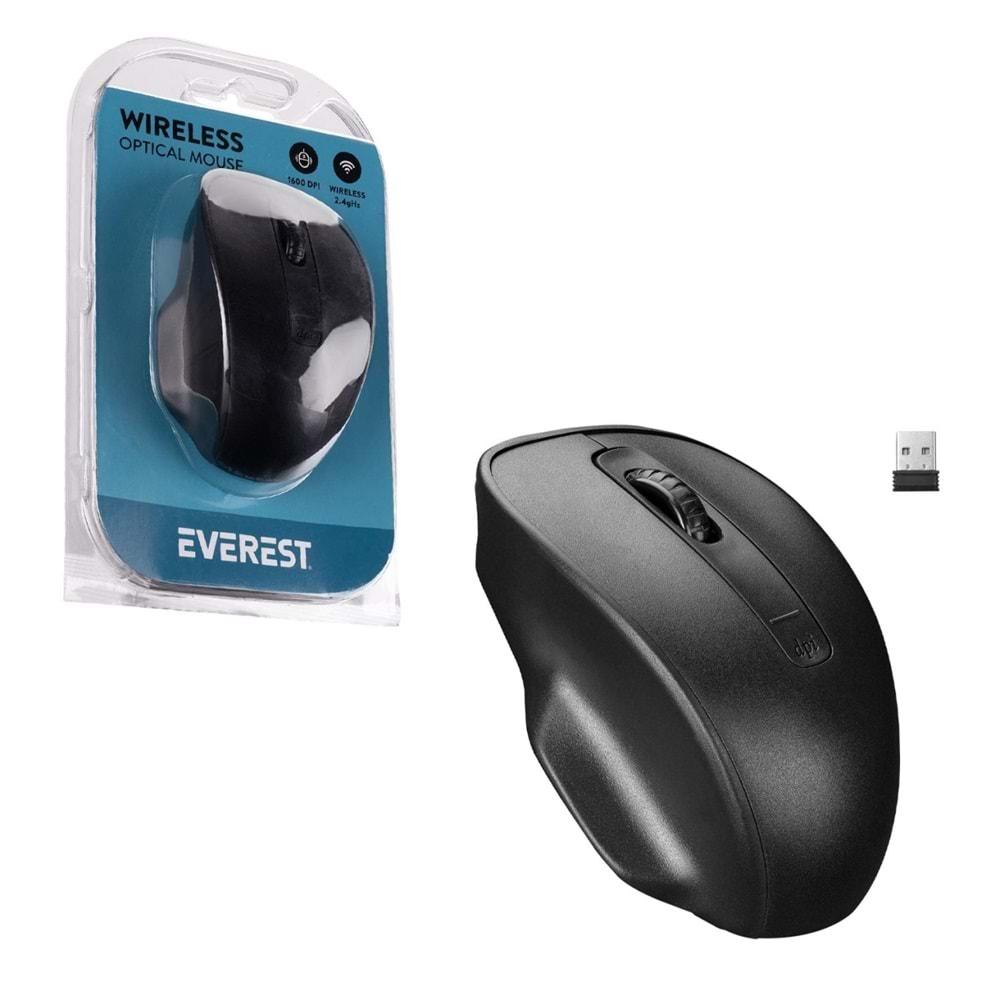 Everest SM-803 Usb Siyah 800/1200/1600dpi Kablosuz Mouse