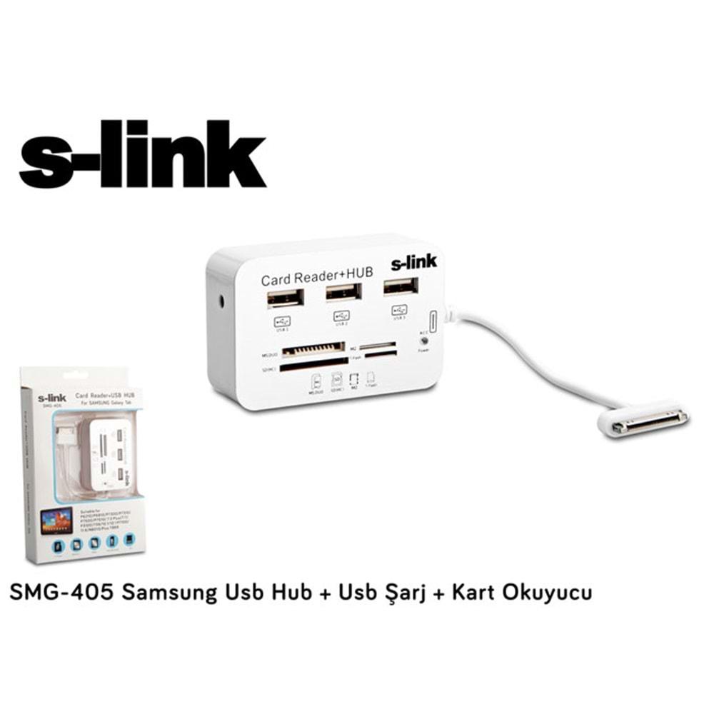 S-link SMG-405 Samsung Usb Hub + Usb Şarj + Kart Okuyucu