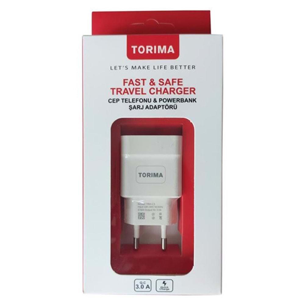 Torima QC 3.0A Ev Tipi Şarj Başlığı TRM-C3