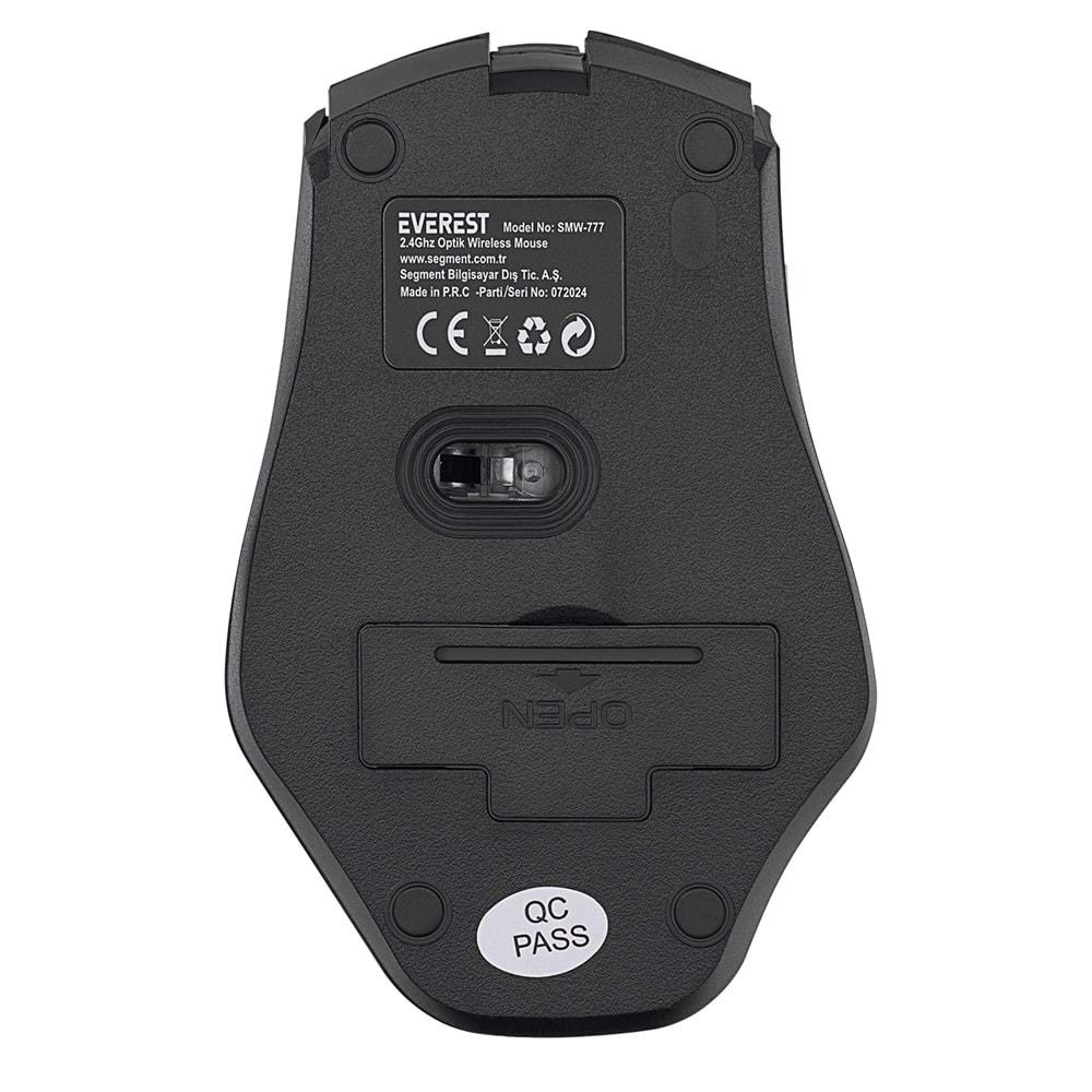 Everest SMW-777 Usb Siyah 2.4Ghz Optik Kablosuz Mouse