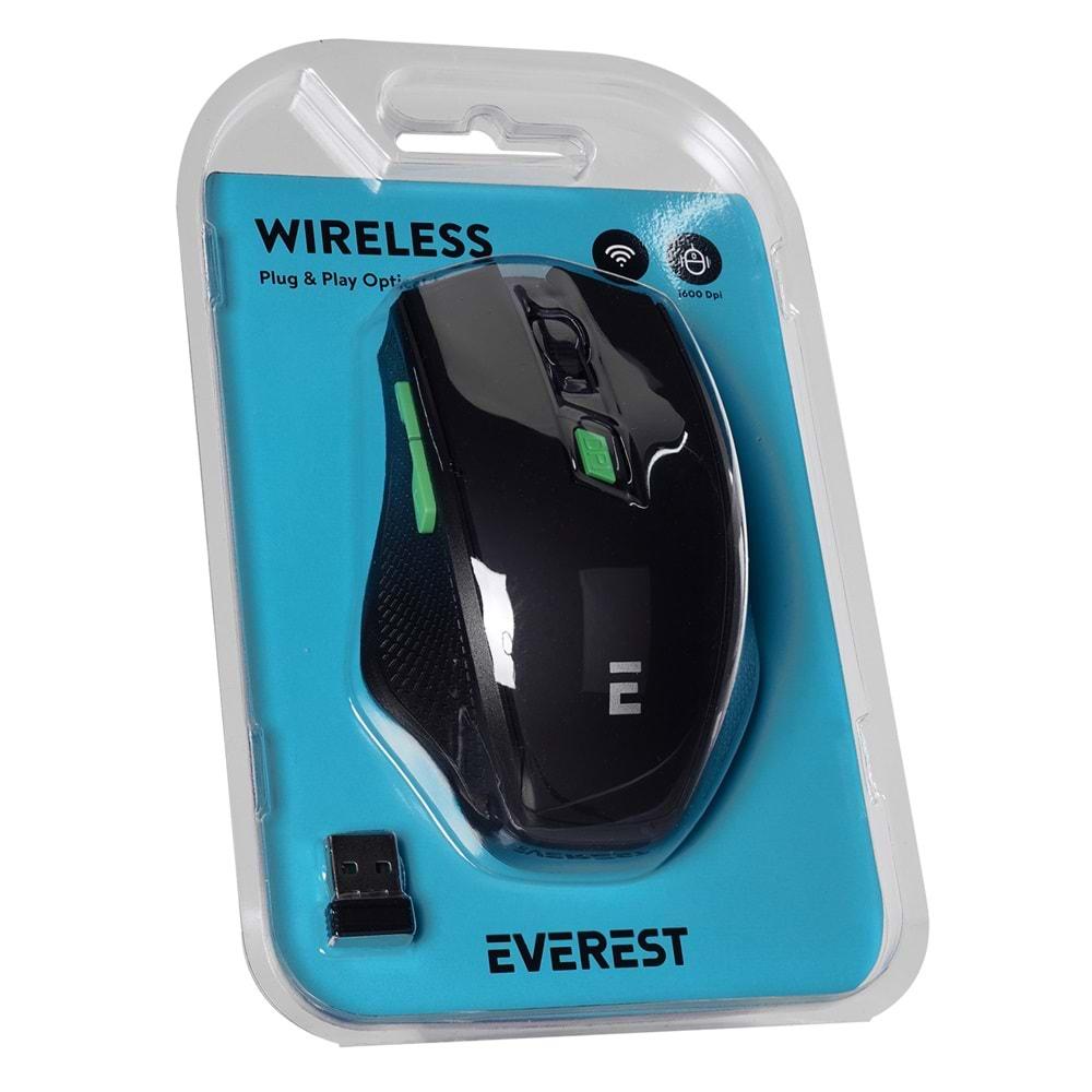Everest SMW-777 Usb Siyah 2.4Ghz Optik Kablosuz Mouse