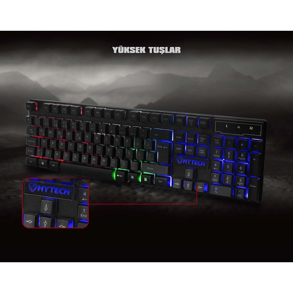 Hytech HKM-X78 Valor Usb Gökkuşağı Aydınlatmalı Gaming Klavye Mouse Set