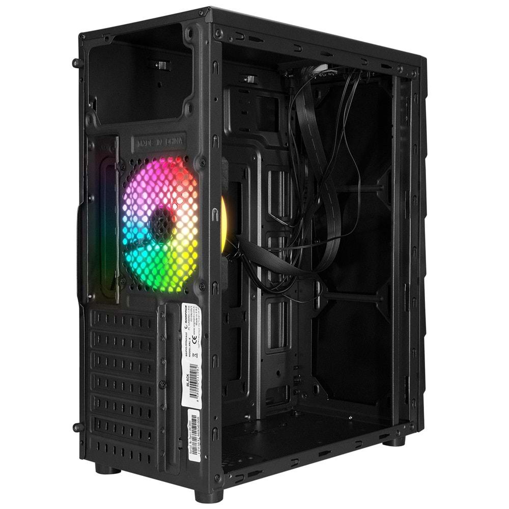 Rampage ARC-X RGB Ledli Siyah Acrylic Panel 120mm Fanlı Gaming Oyuncu Kasası