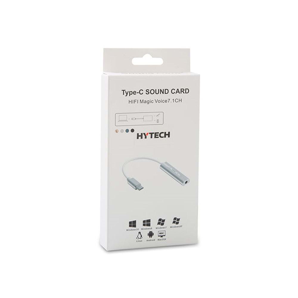 Hytech HY-USBC30 Type-C to 1*3.5mm Audio 10cm Kablolu Çevirici (Outlet)