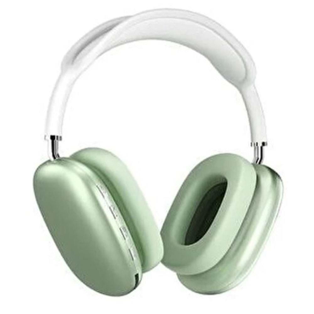 P9 Bluetooth 5.0 Mikrofonlu Kulaküstü Kablosuz Kulaklık -Yeşil