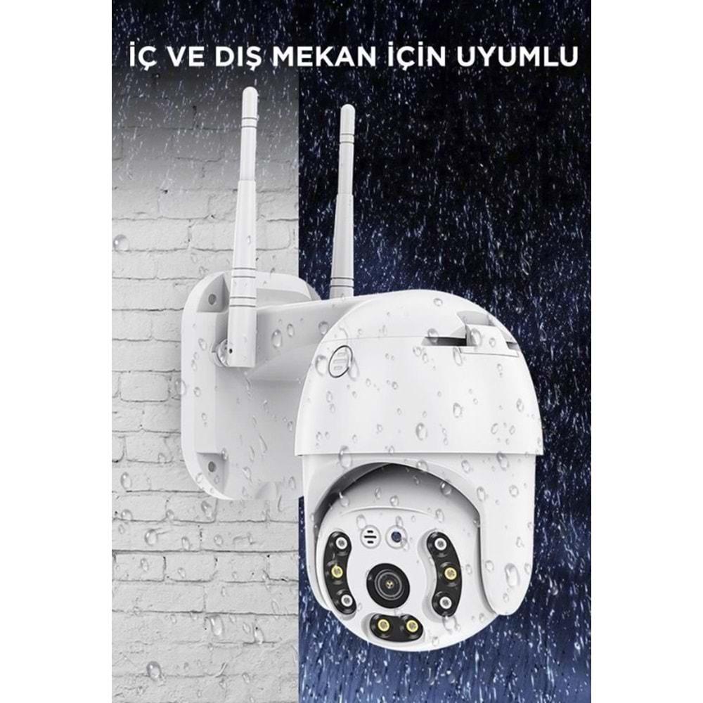 Torima CMR-12 Beyaz 360° Görüş Hareketli Wi-Fi Akıllı IP Güvenlik Kamerası