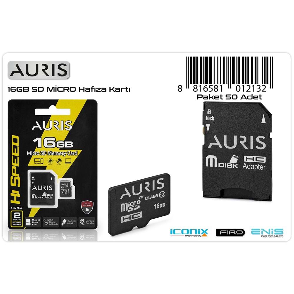 Auris 16GB Class 10 MicroSD Hafıza Kartı