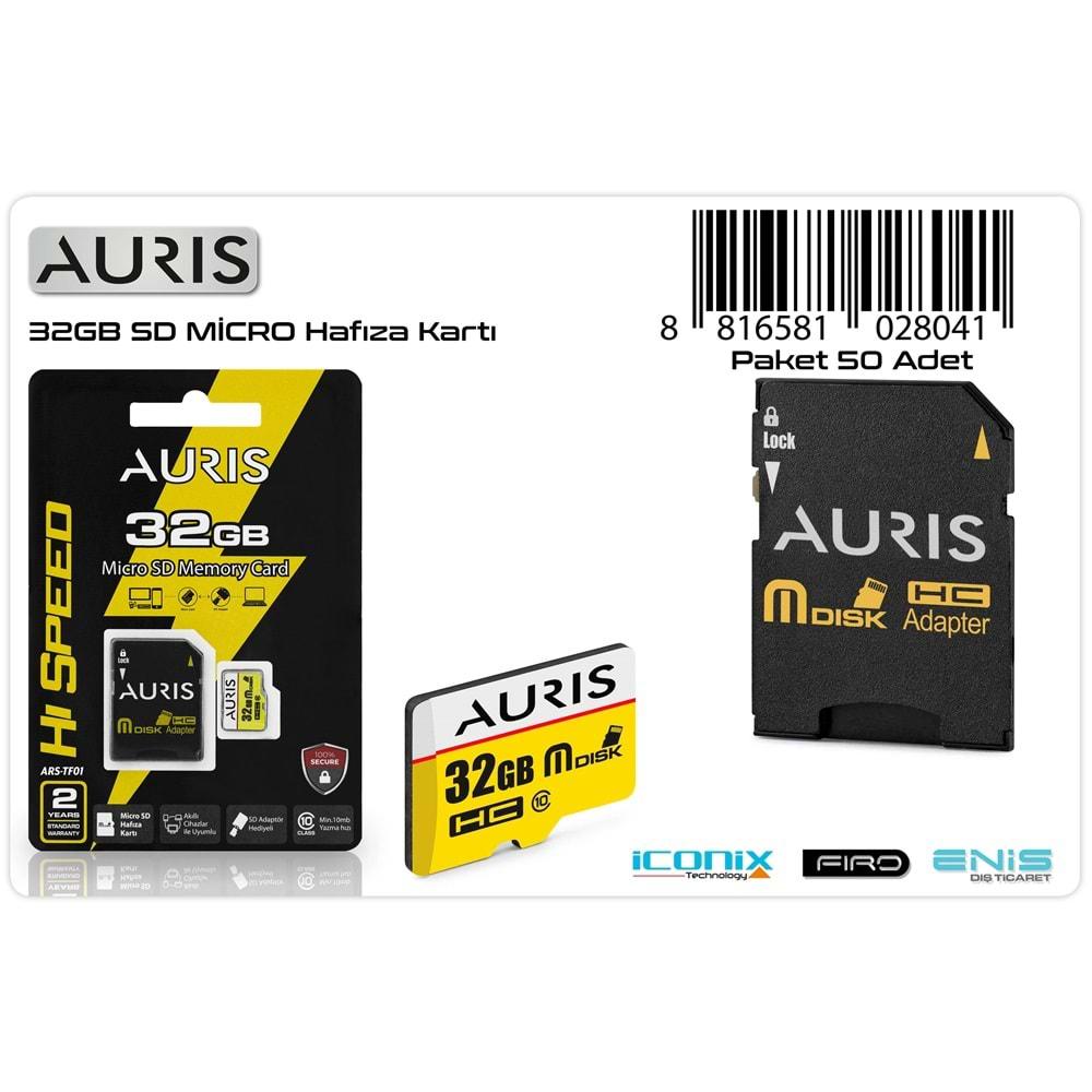 Auris 32GB Class 10 MicroSD Hafıza Kartı