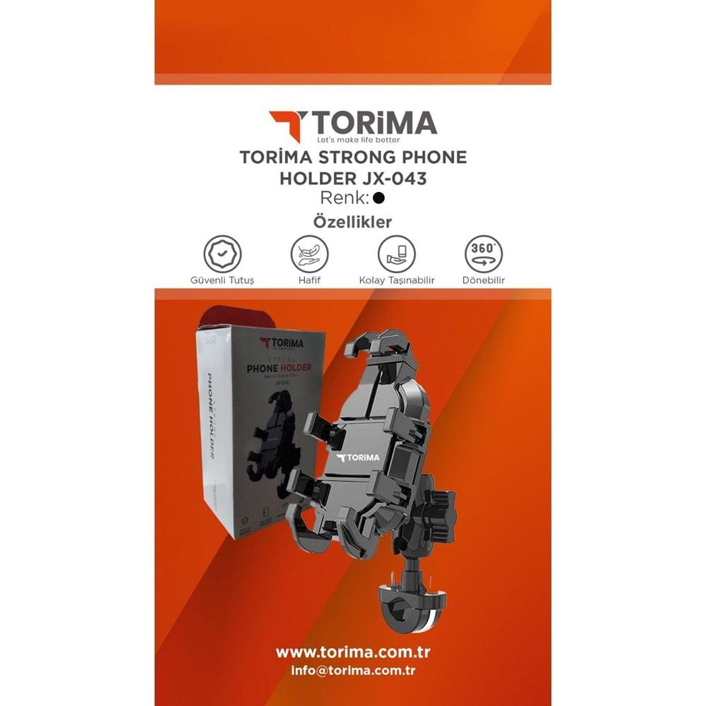 Torima Siyah JX-043 Car Holder Araç Içi ve Motor/ Bisiklet Telefon Tutucu