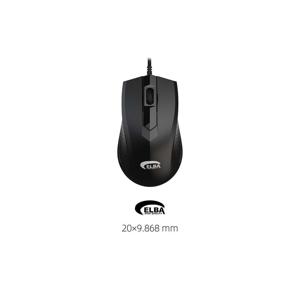 Elba M303 Usb Siyah 3D Optik Kablolu Mouse