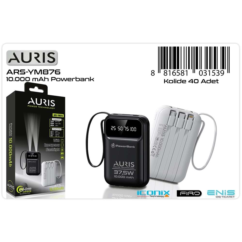 Auris YM876 10.000 Mah Kablolu Powerbank