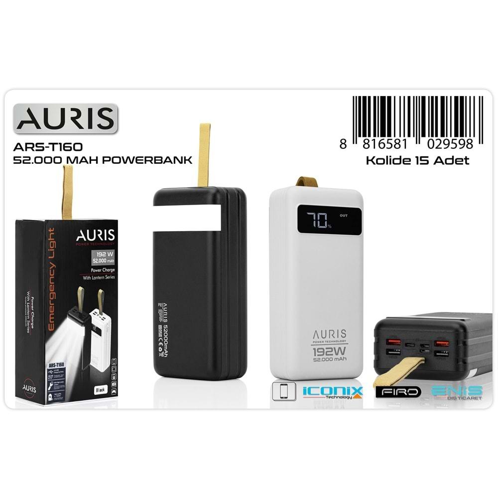 Auris T160 52.000 Mah Lcd+Fener Powerbank