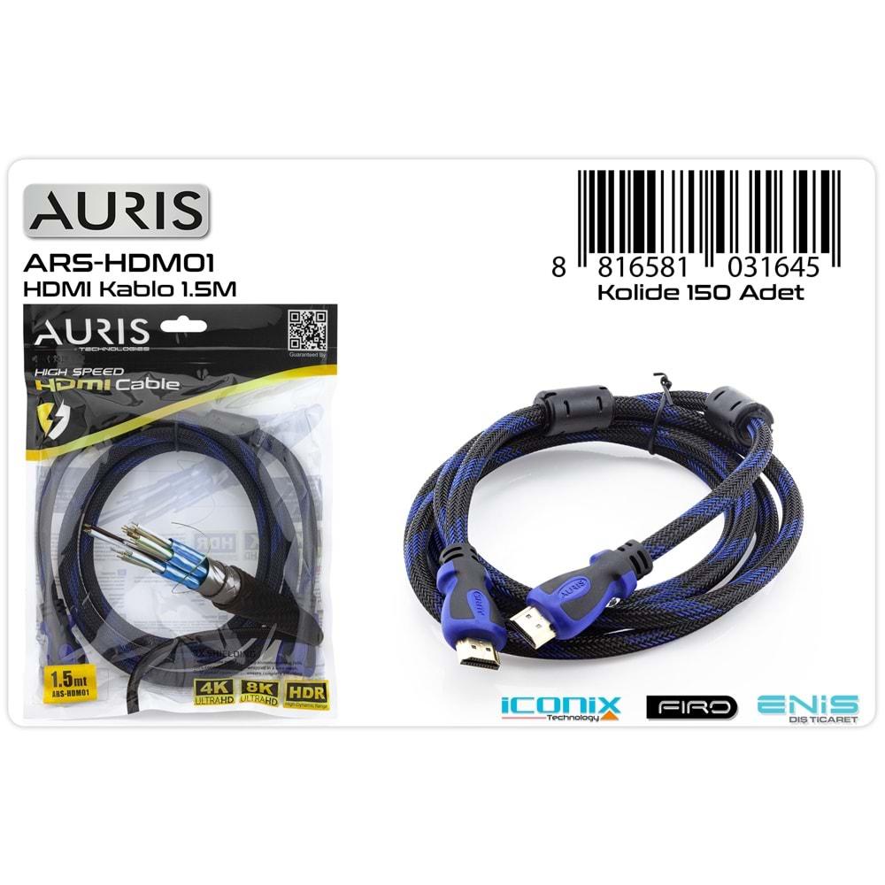 Auris HDM01 1.5M HDMİ Kablo 8K