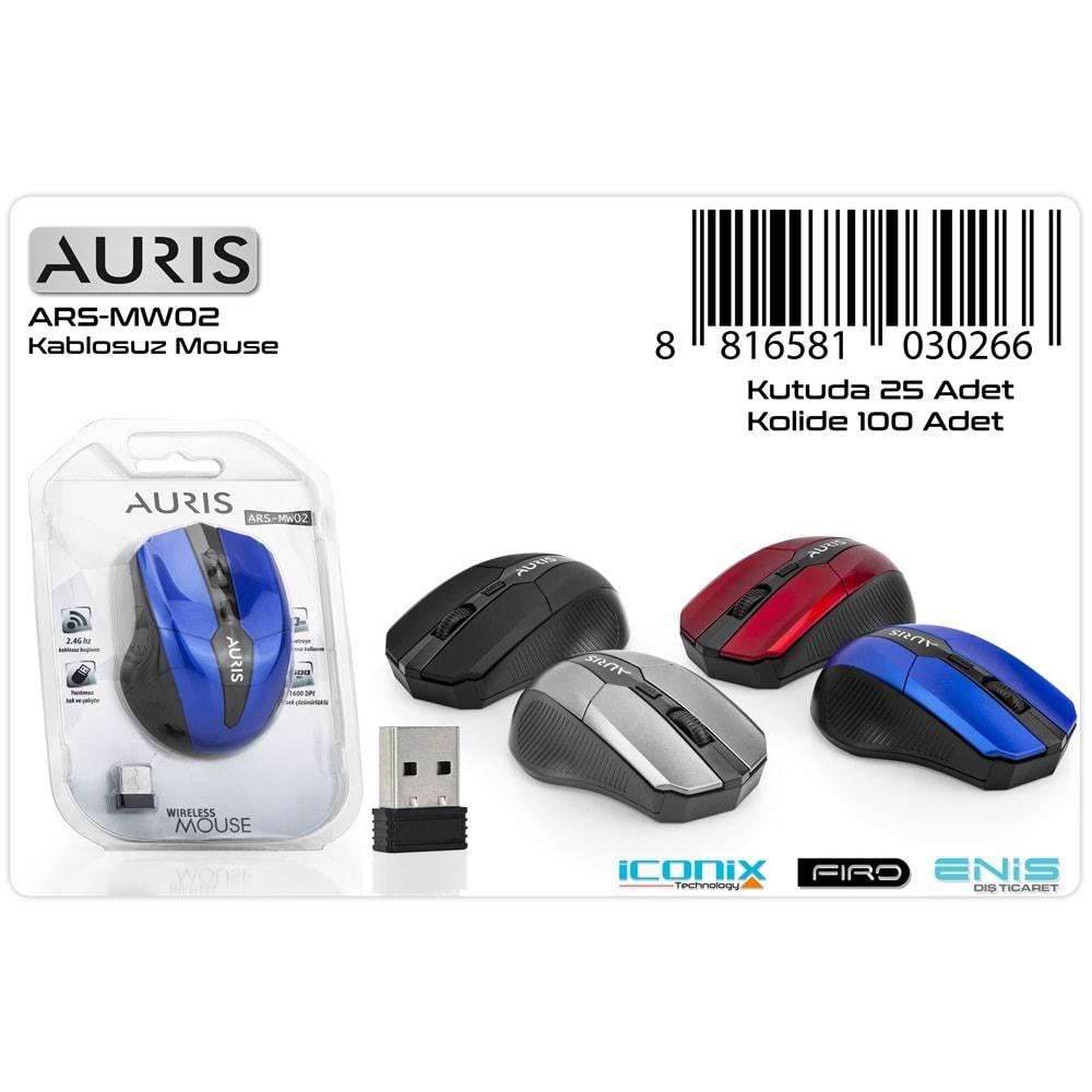 Auris MW02 1600 Dpı Kablosuz Optik Mouse