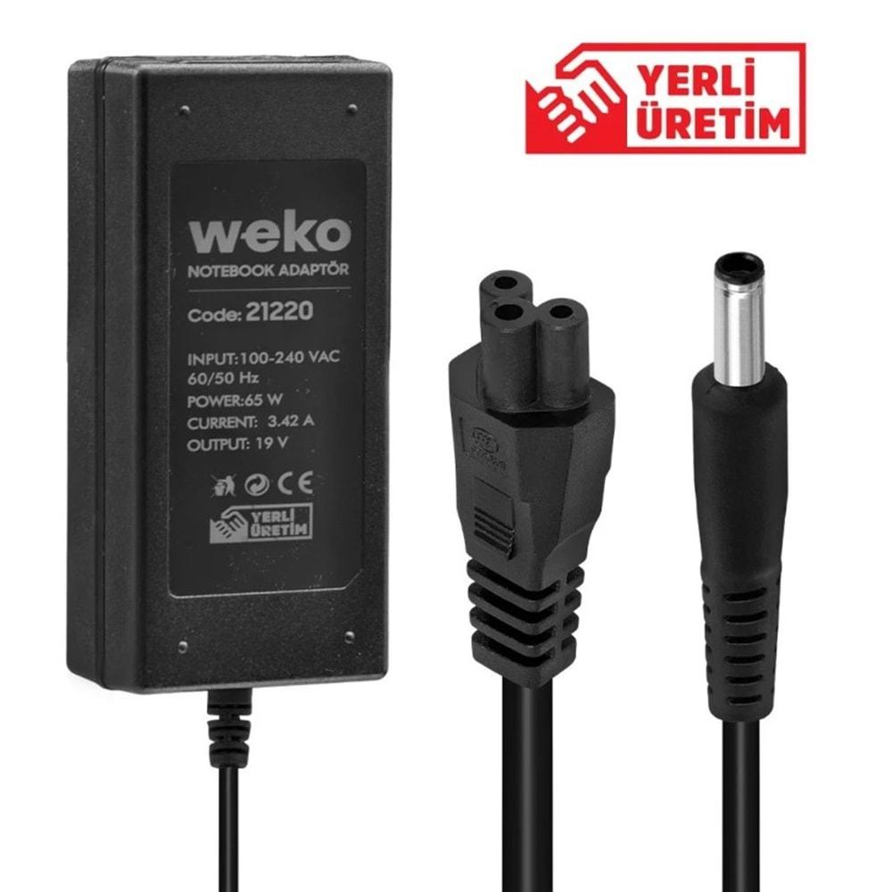 Weko 19 Volt 3.42 Amper 65 Watt Notebook Adaptör (4.5*3.0 Uçlu)