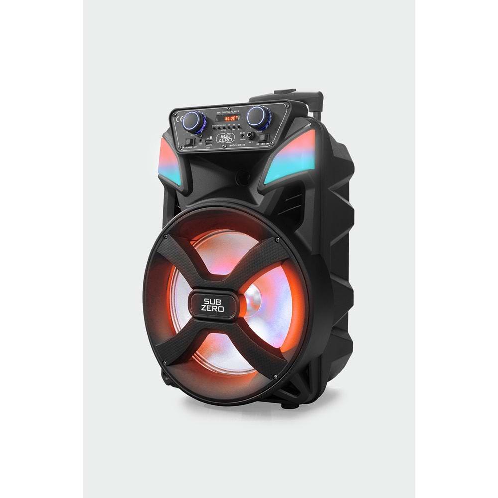 Subzero WR169 Profosyonel Işıklı KablosuzMikrofonlu müzik kutusu
