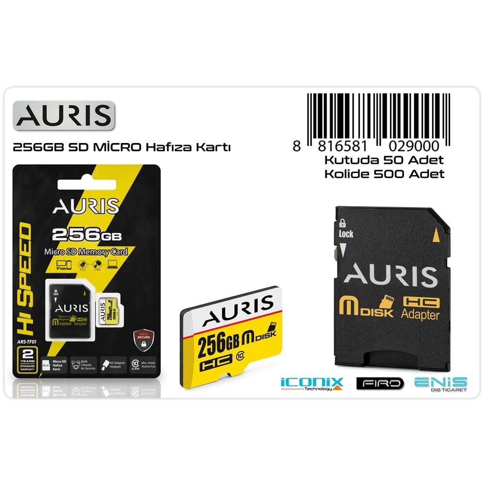 Auris 256GB Class 10 MicroSD Hafıza Kartı