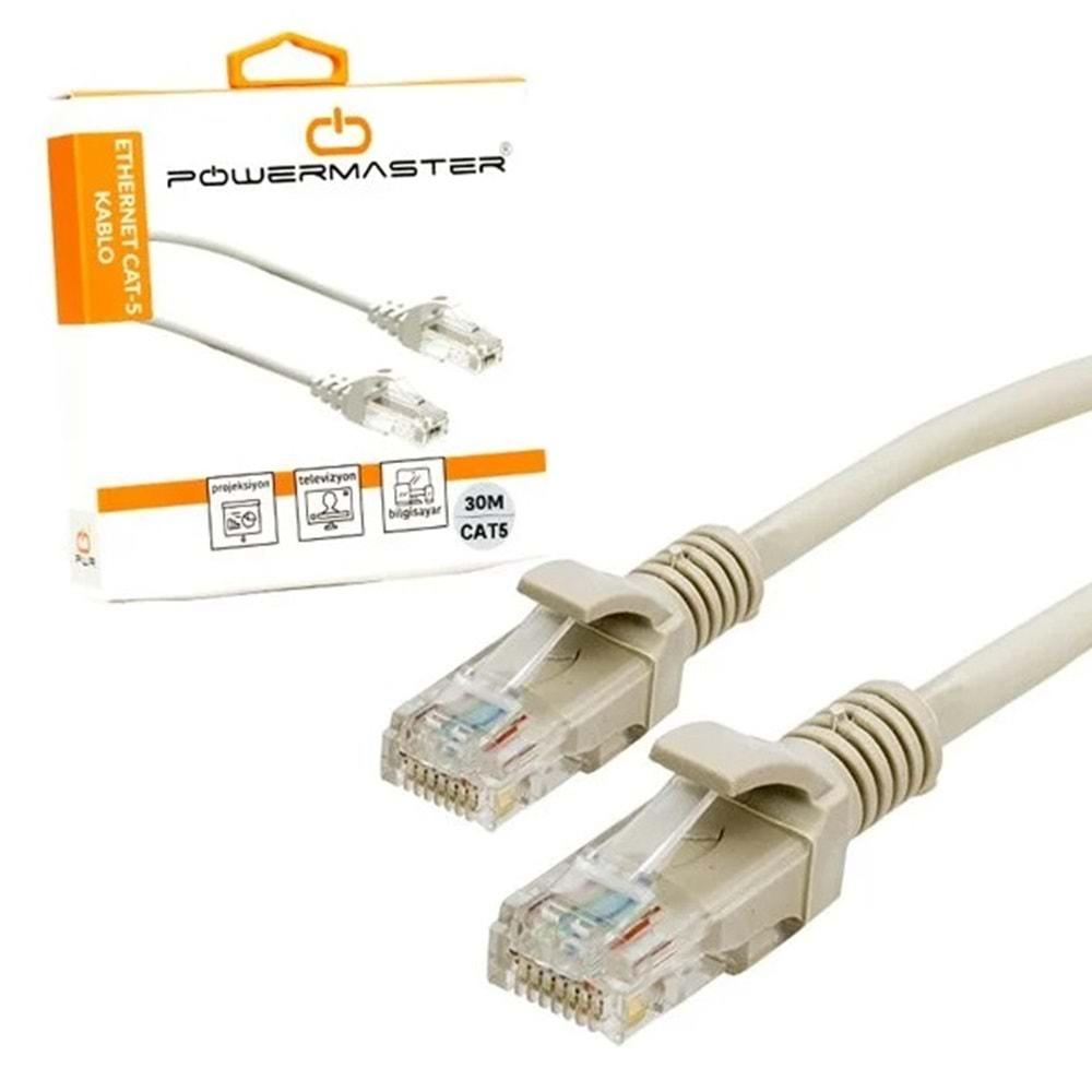 Powermaster Cat5 30 Metre Patch Network Ethernet Kablo