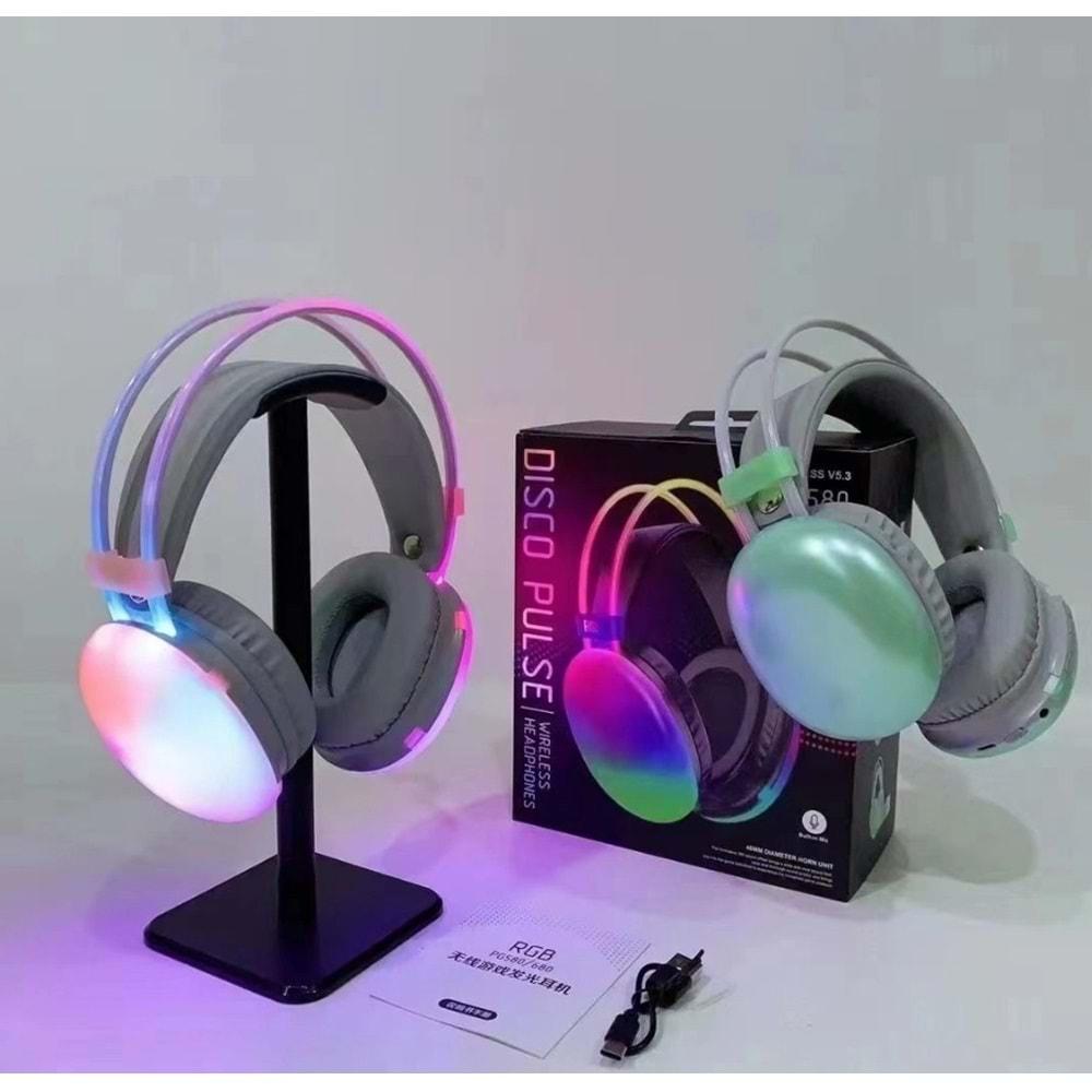 Yk desıgn PG580 Dısco Pulse Bluetooth 5.3 Rainbow Gaming Kulaklık