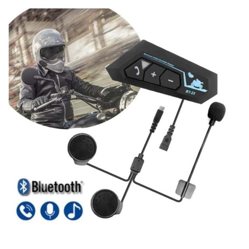 Torima BT22 Bluetooth Motosiklet Kulaklığı Intercom Siyah Motorsiklet Kulaklık